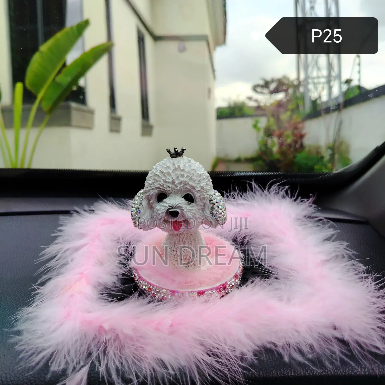 Dog Decoration for Cars Pink Car Ornaments Pink Home Decration