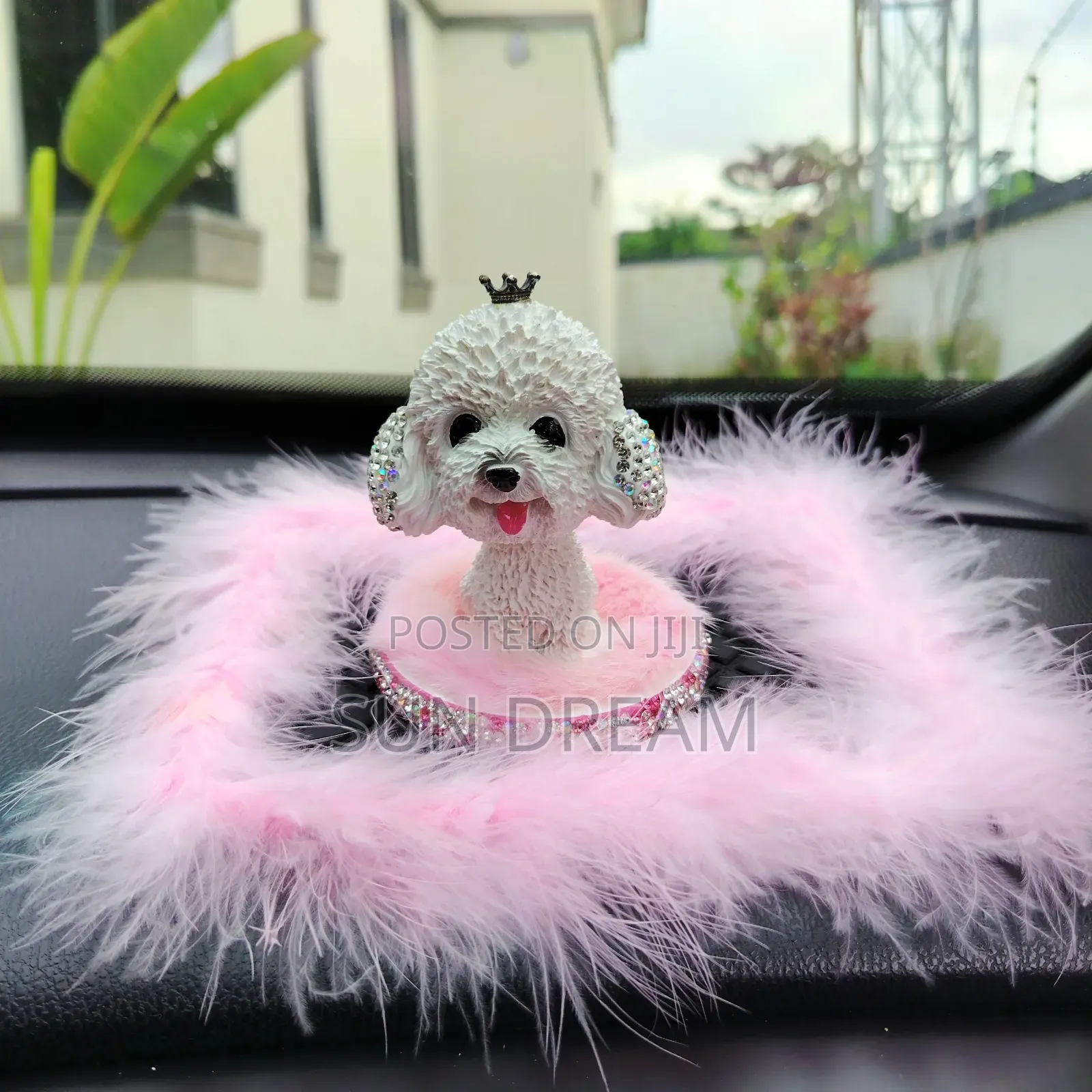Dog Decoration for Cars Pink Car Ornaments Pink Home Decration