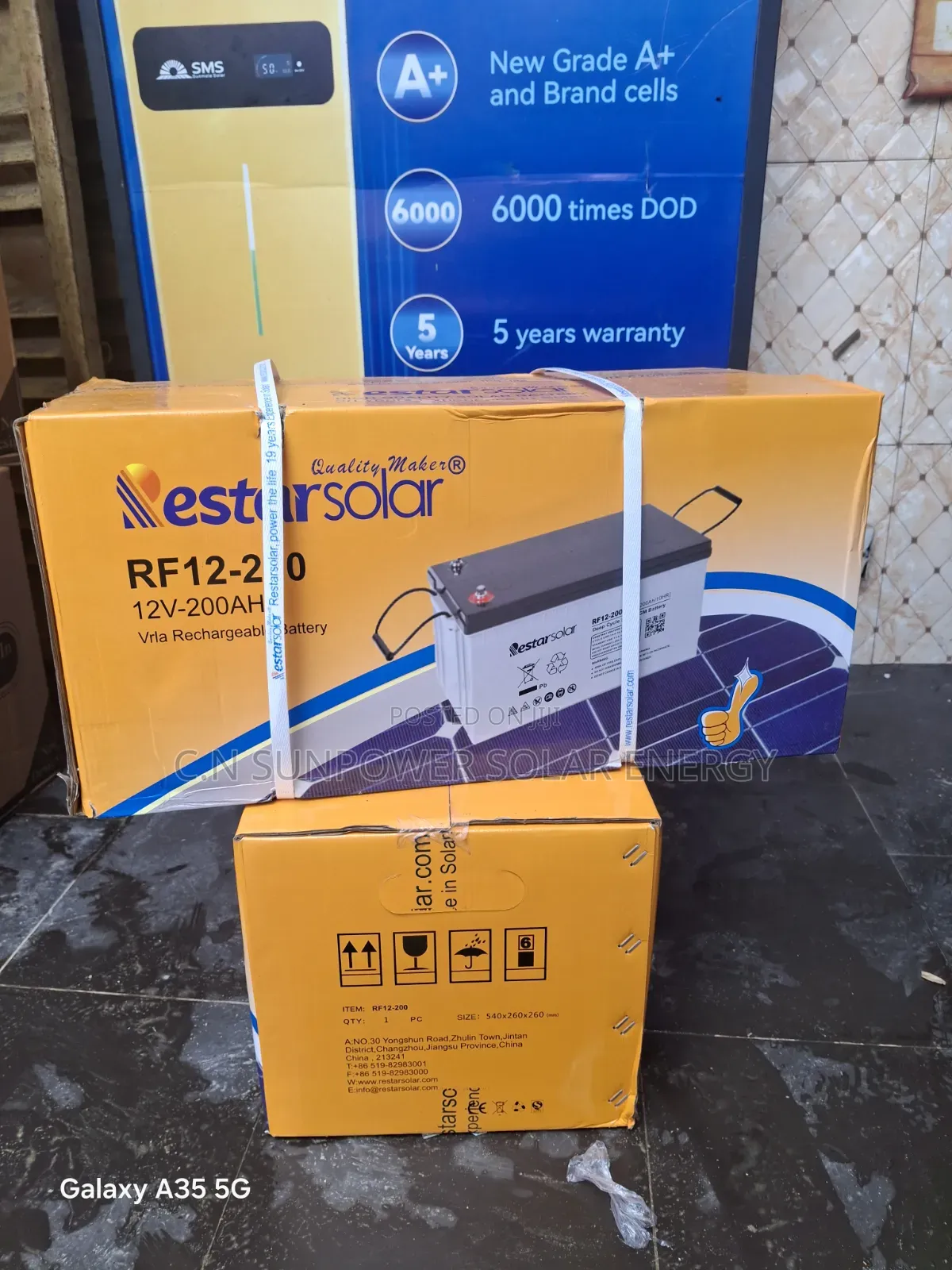 12v/200ahs Restasolar Deep Cycle Vrla Rechargeable Battery