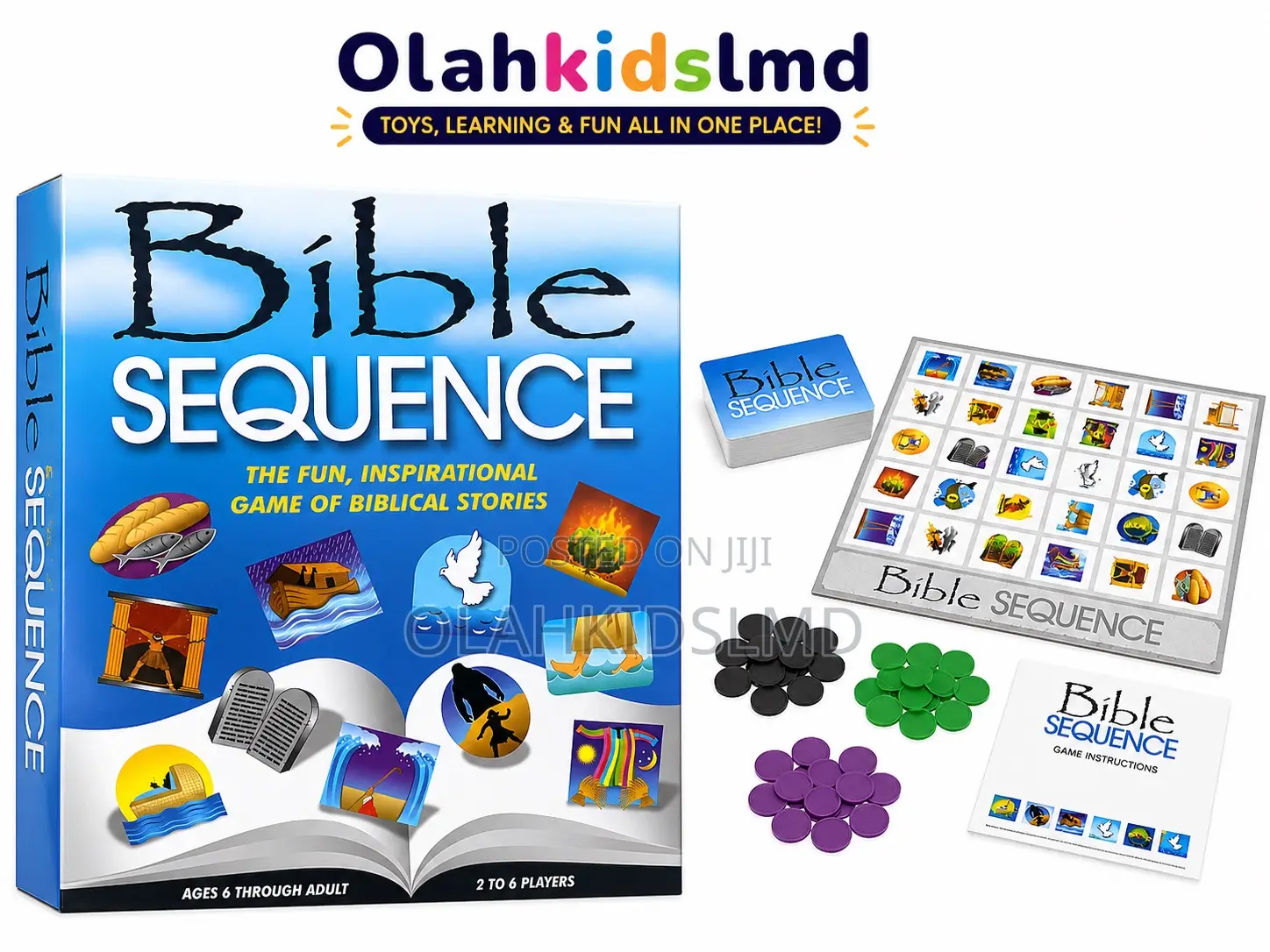 Bible Sequence Family Board Game – Fun Biblical Stories Learning Game