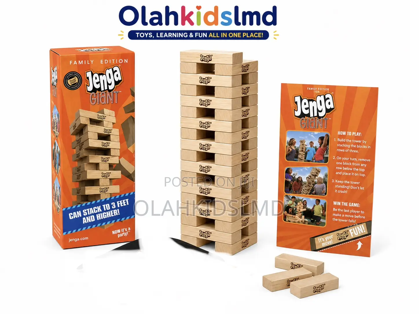 Jenga Giant Wooden Tower Stacking Game – Family Edition