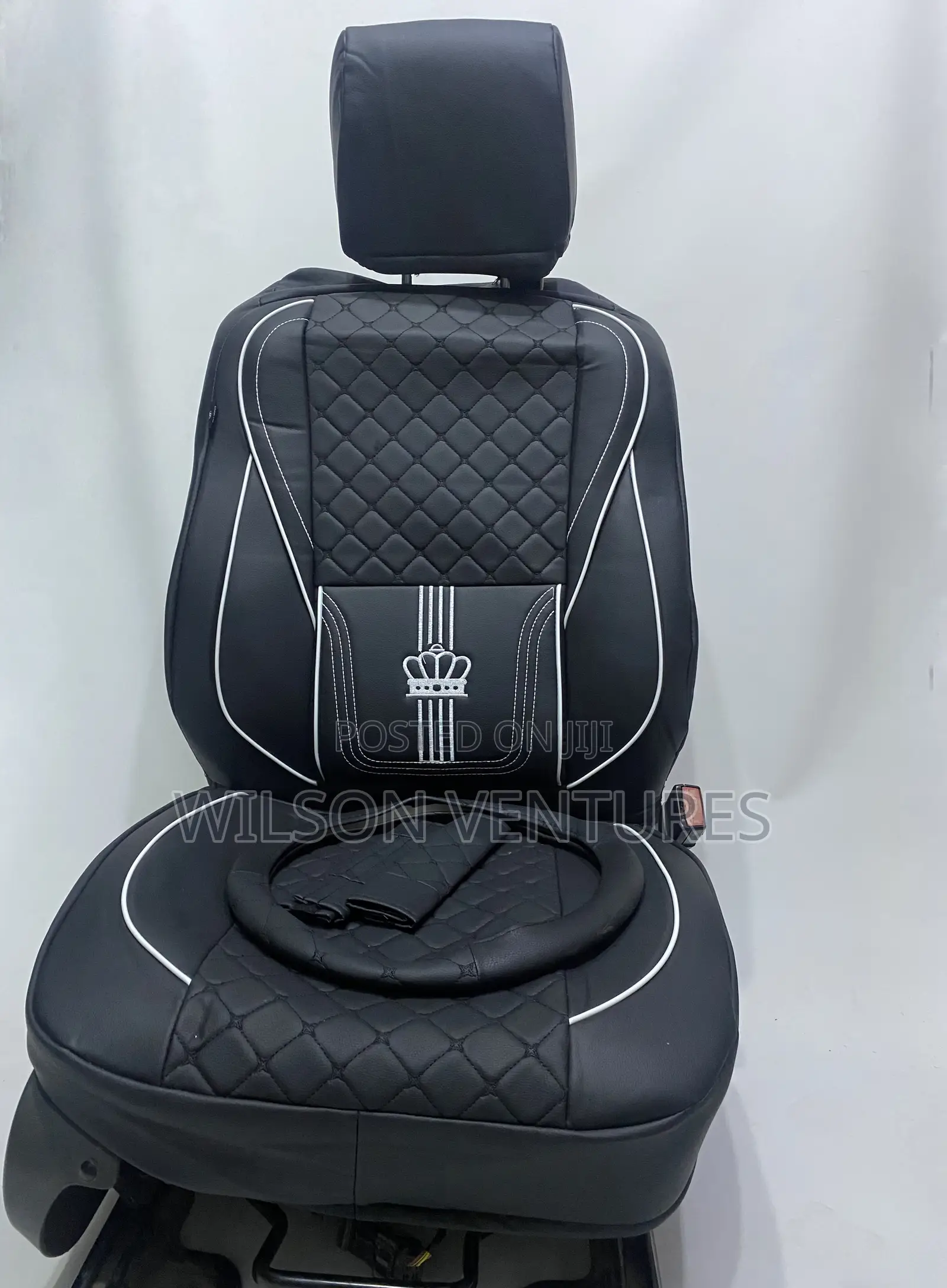 High Quality Black and White Leather Car Seat Cover