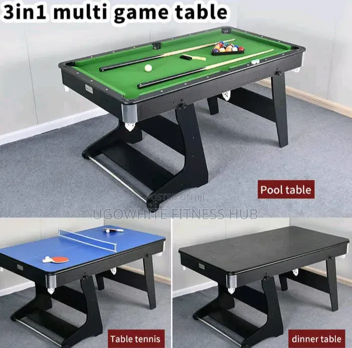 3-in-1 Multi Pool Table, a Table Tennis Board,