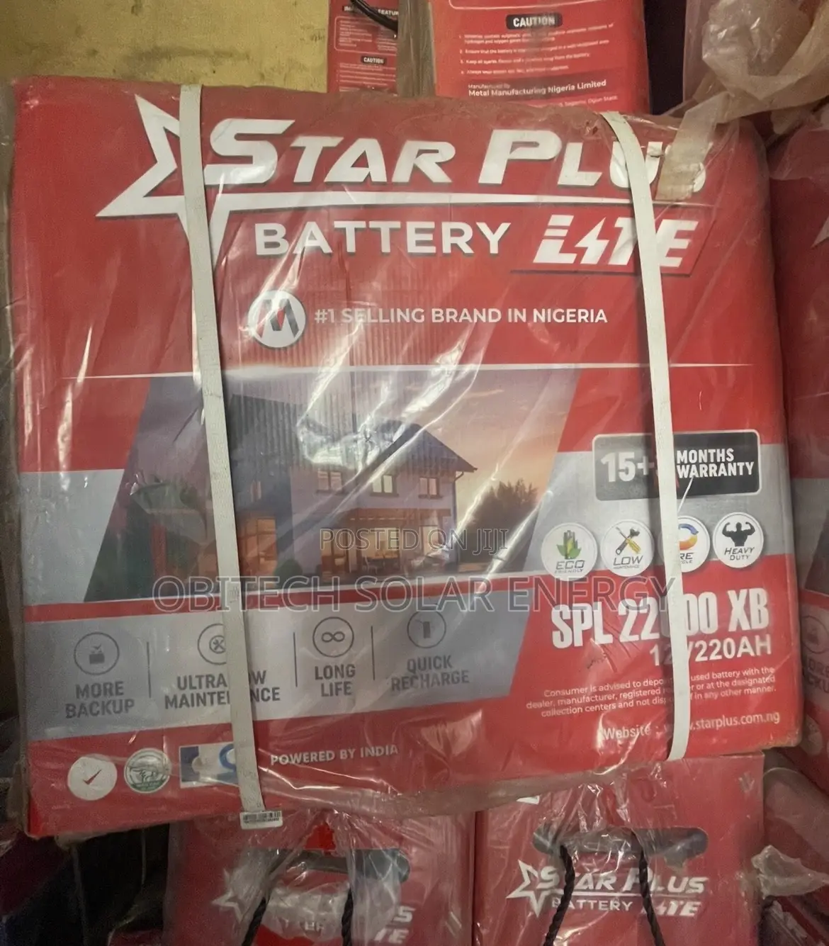 Star Plus 220ah Tubular Battery – Clean Reliable Power Backup