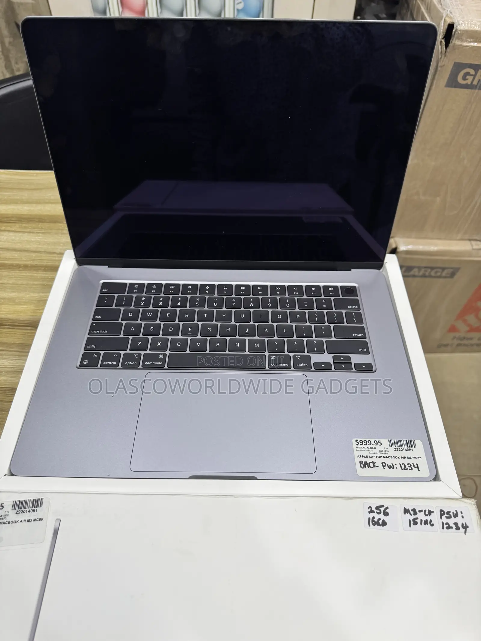 Laptop Apple MacBook Air 2024 M3 16GB Apple M3 SSD 256GB