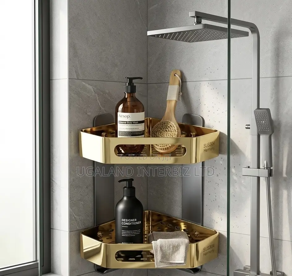 Modern 2 Tier Corner Shower Basket