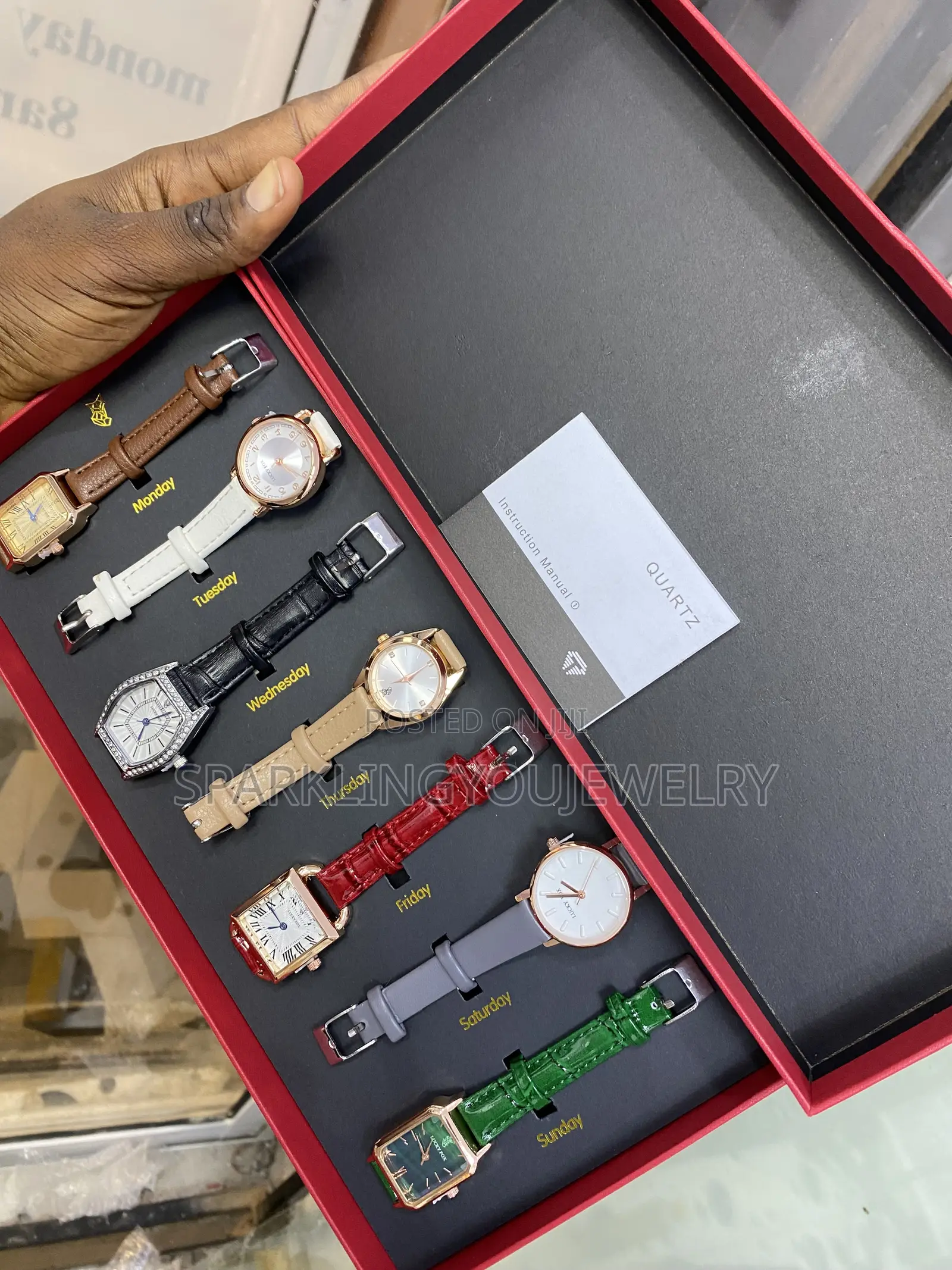 7 in 1 Leather Watch for Ladies, Fox Watch, Gift Box