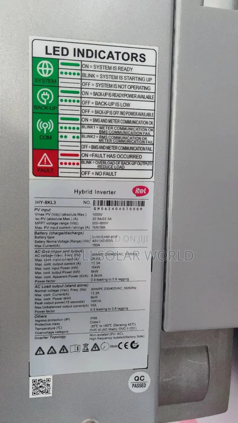 Itel 3p Hybrid Inverter 8kva