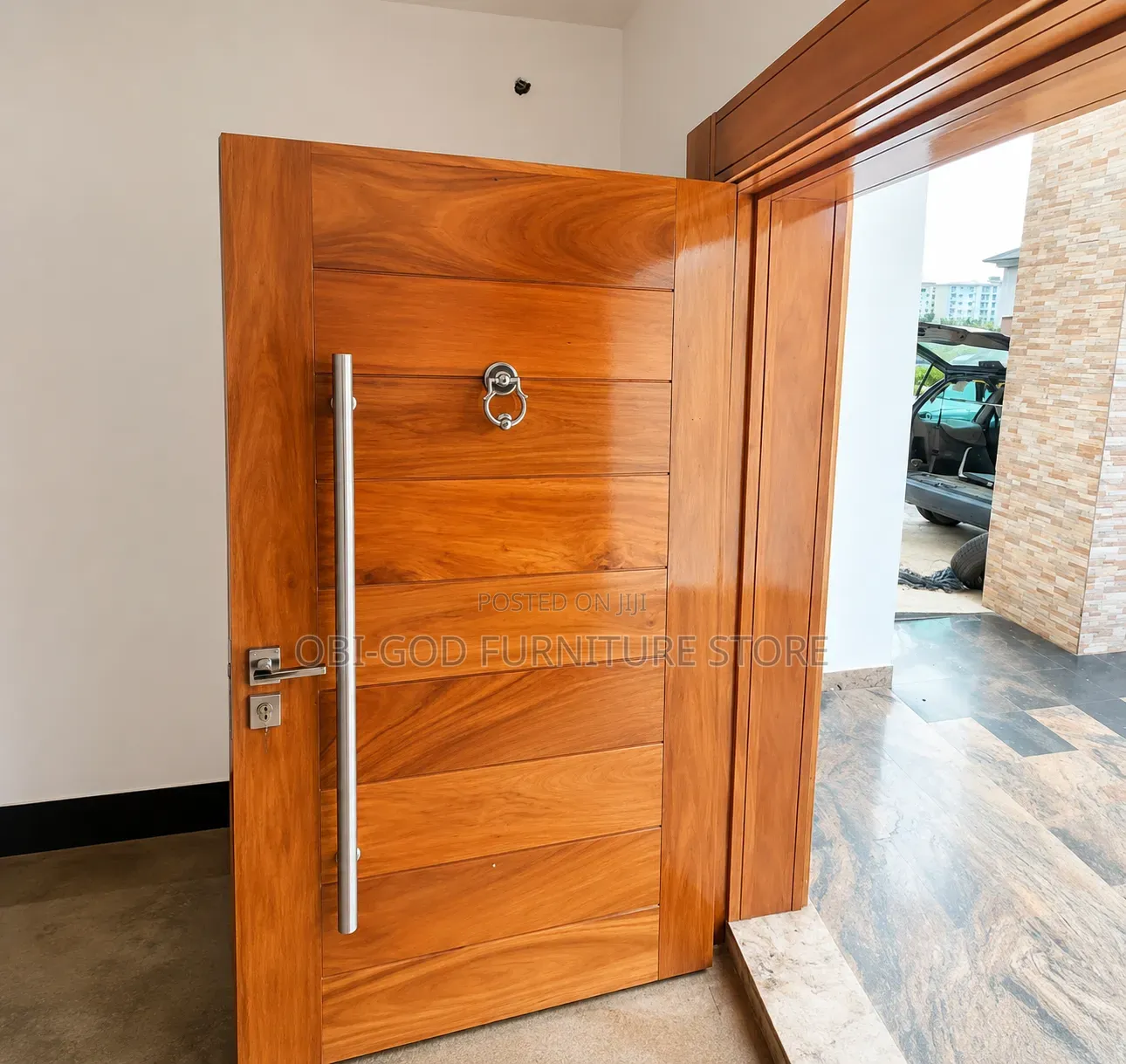 Wooden Security Door 4ft X 81 Inches | Strong Modern Entrance Door