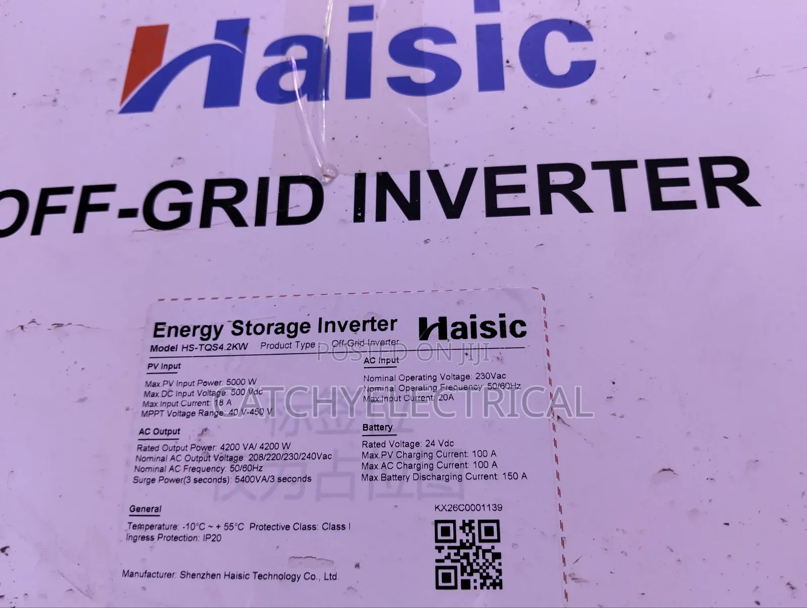 Haisic All in One 4.2kva Inverter+8kwh Lithium Battery 24v