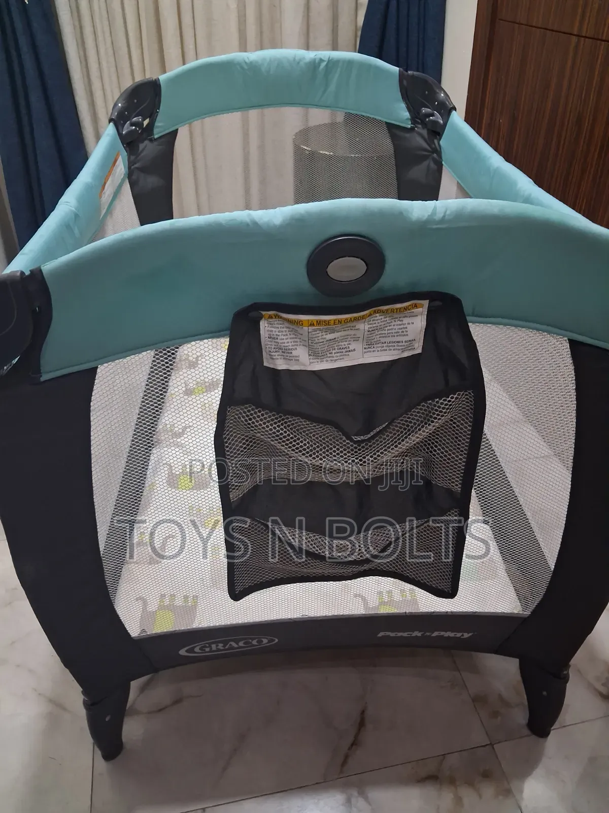 Graco Turquoise Baby Cot Play Pen