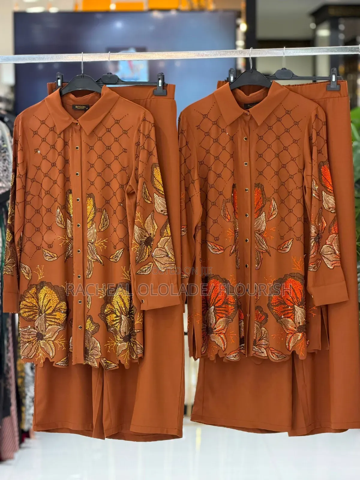 Women Turkey Luxury 2 Pieces Shirt and Trouzer Wear