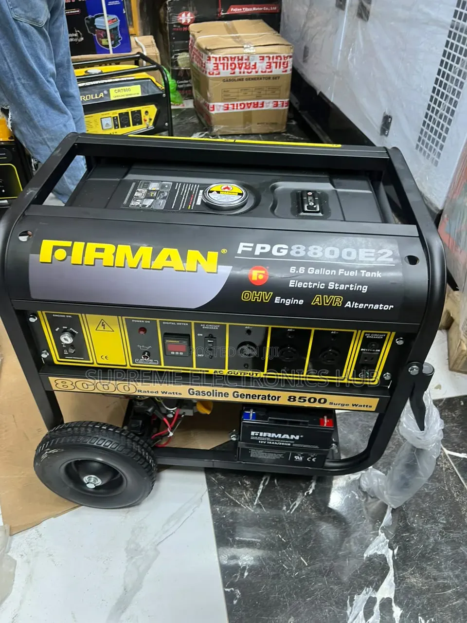 Original 8.5kva Firman Fpg8800e2 100% Copper Petrol Generator [Black].