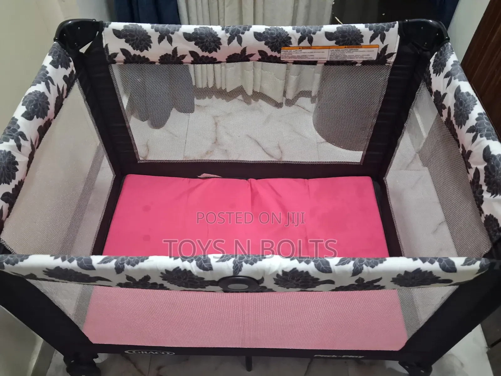 Graco Pack N Play Pink White and Black