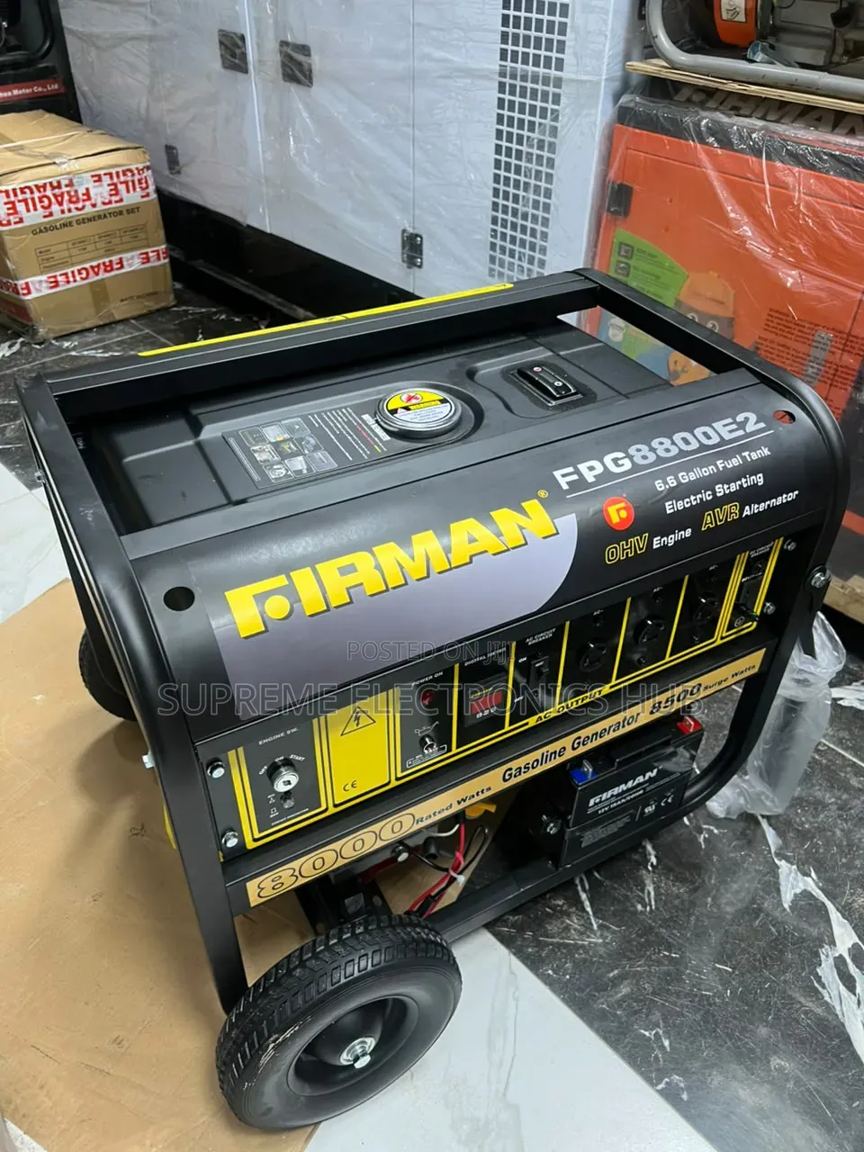 [8.5kva] Firman Fpg8800e2 Black Design 100% Copper Wire Generator Set