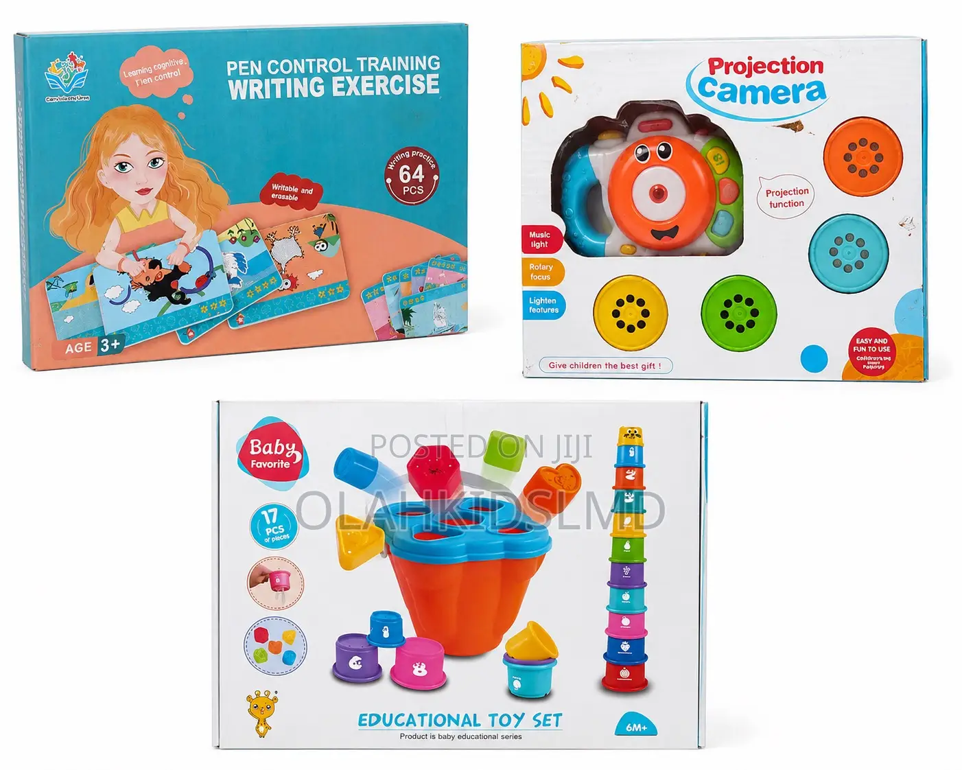 Baby Toddler Educational Toy Bundle – Writing Exercise Book, Projec