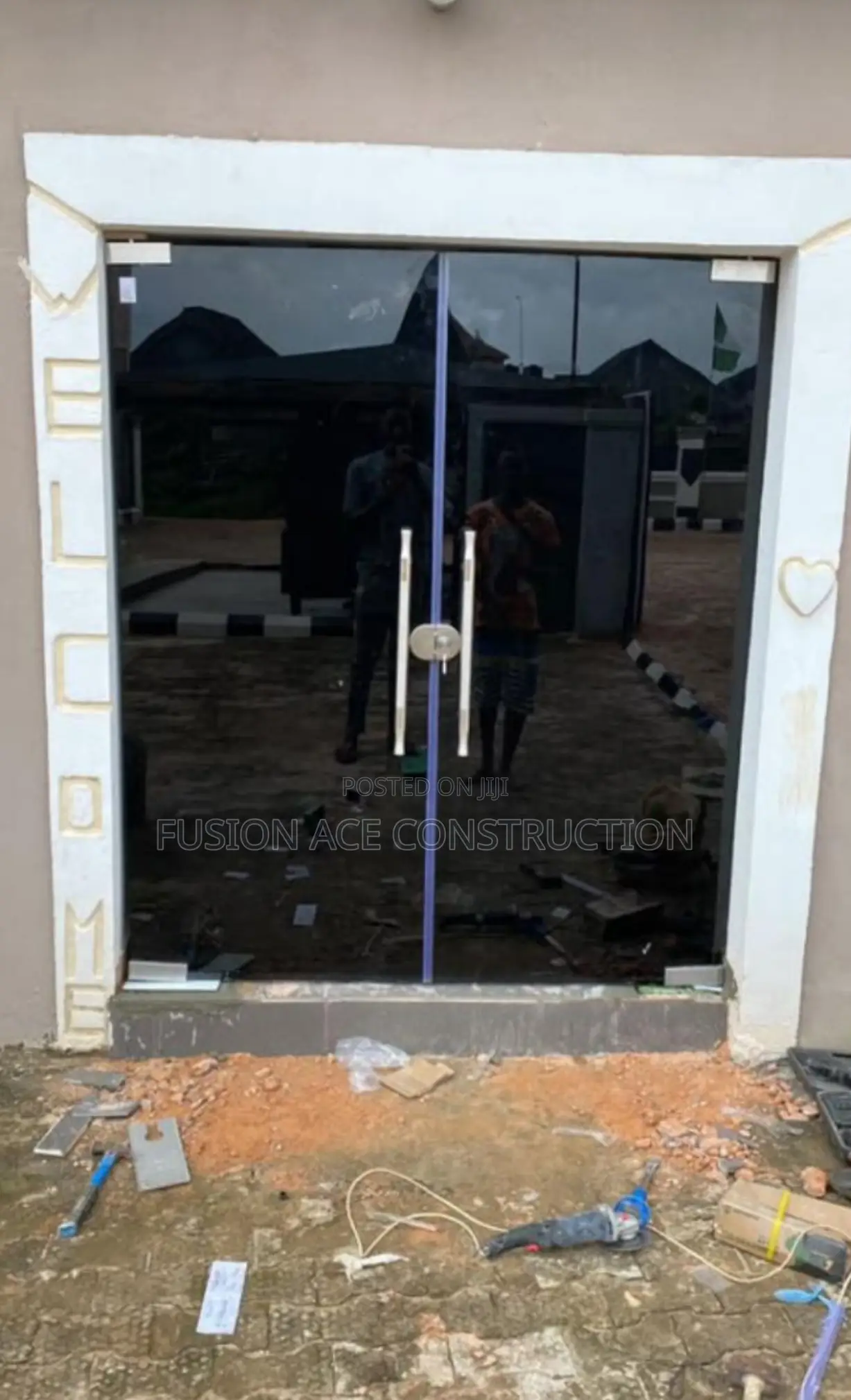 Black Tinted Frameless Glass Doors