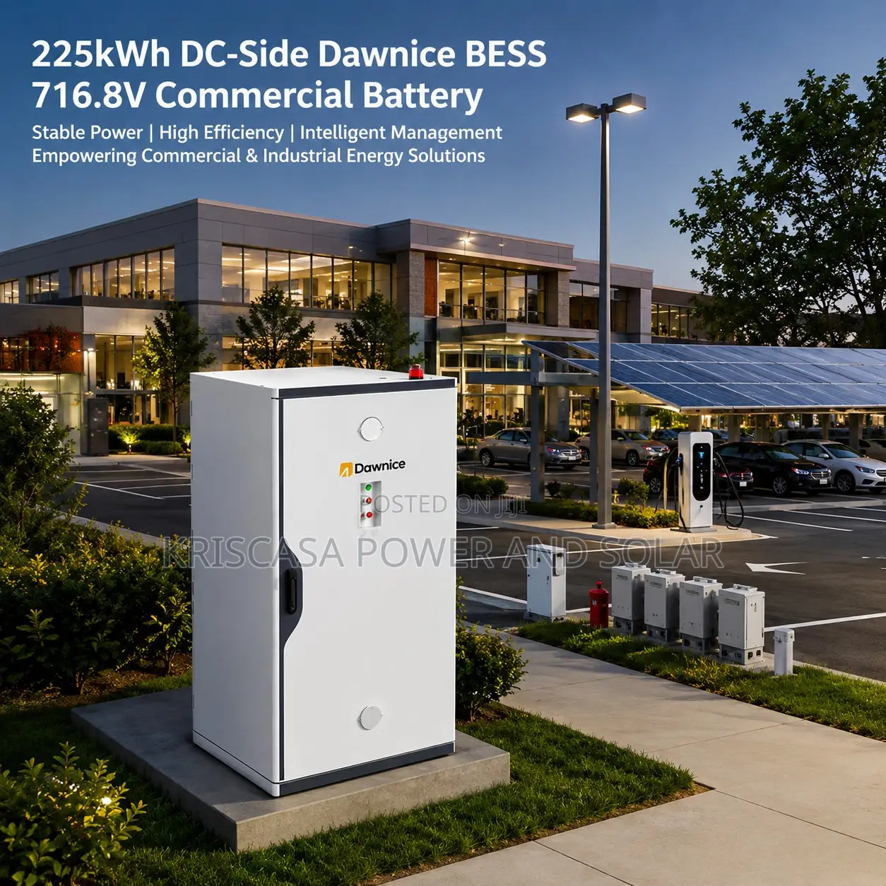 225kwh Outdoor Dc-Side Dawnice Bess 716.8v Commercial Battery