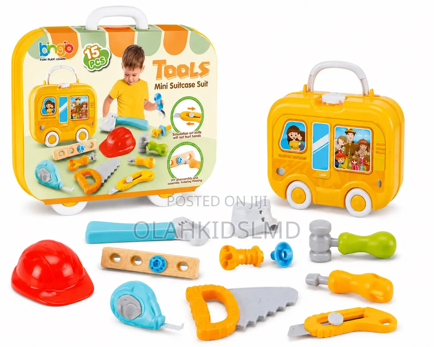 Bingo Mini Suitcase Tool Set – 15pcs Kids Diy Toolbox