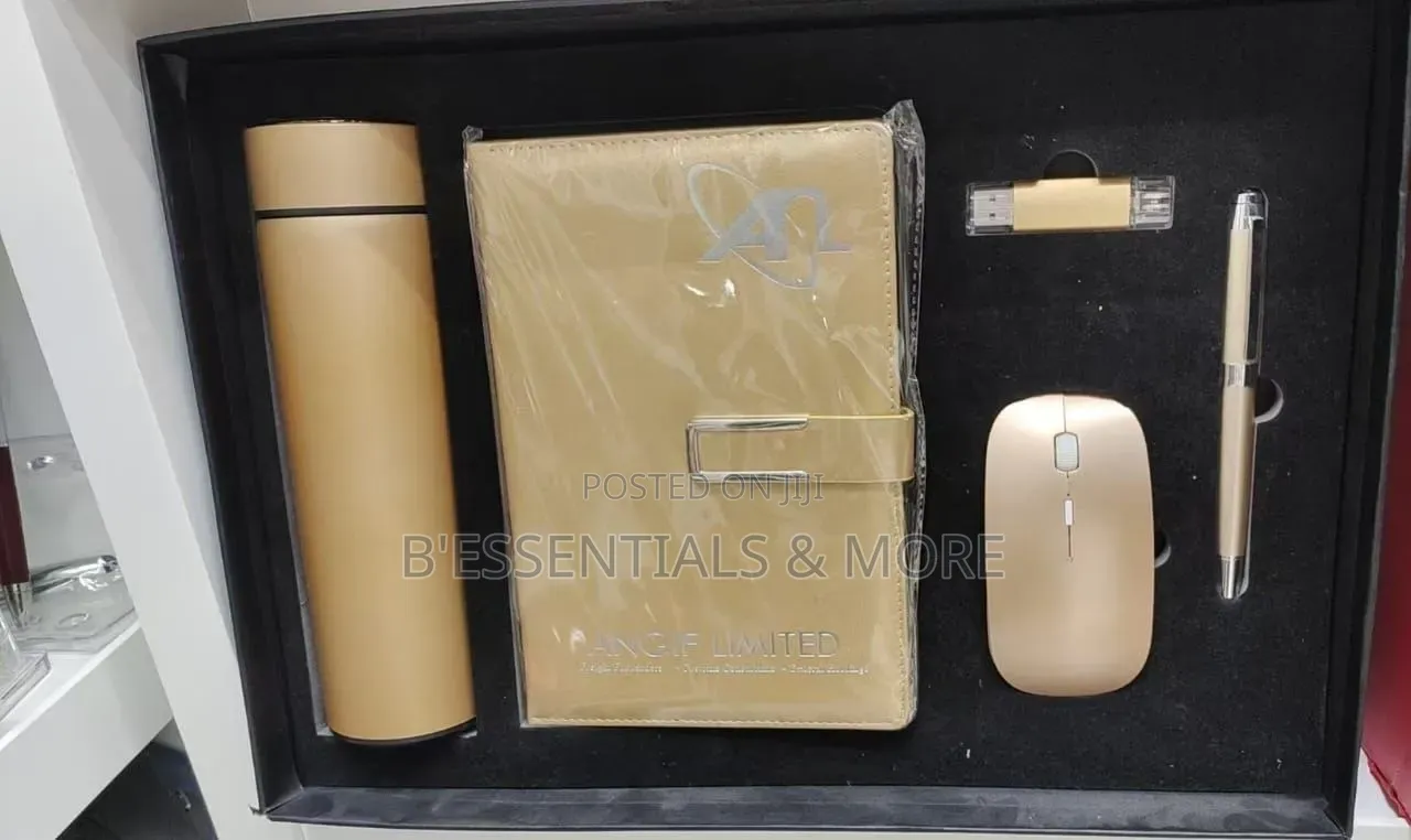 5 in 1 Corporate Gift Set With Mouse Flash Drive