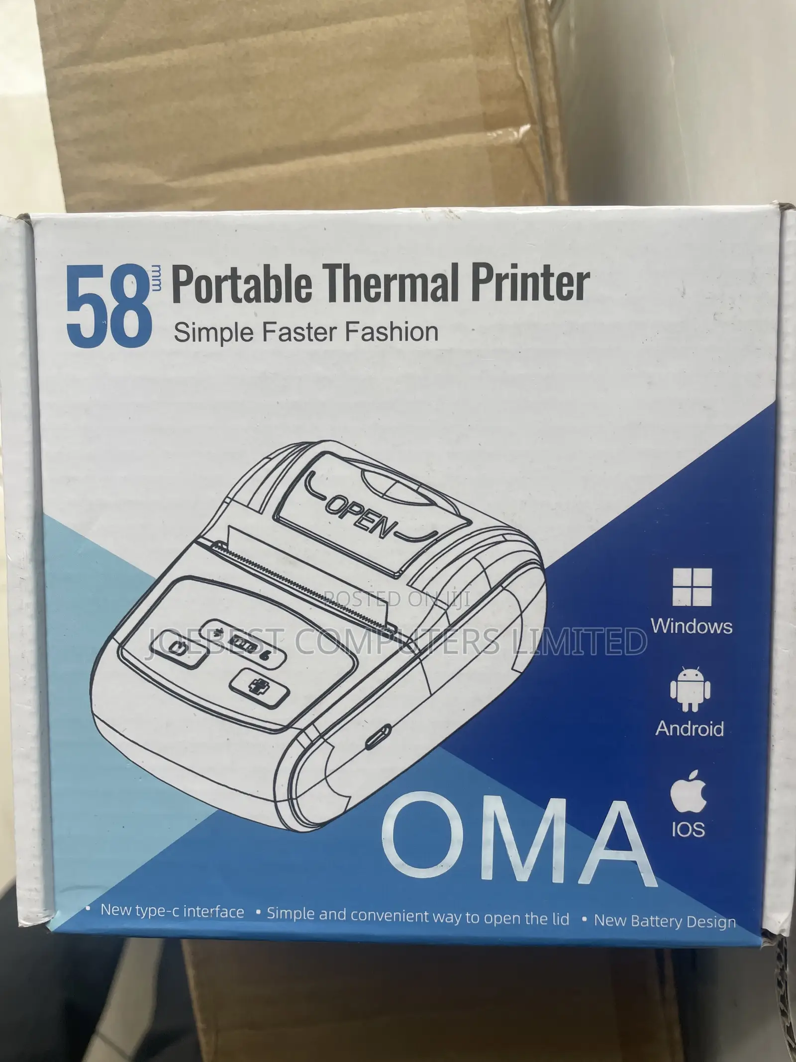 Oma Mini Bluetooth Thermal/Barcode Printer