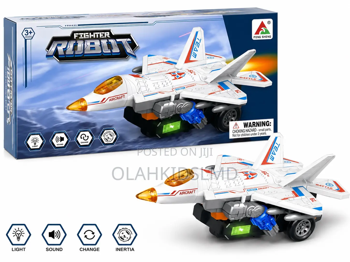 Fighter Robot Transforming Jet – Light Sound Aircraft Toy