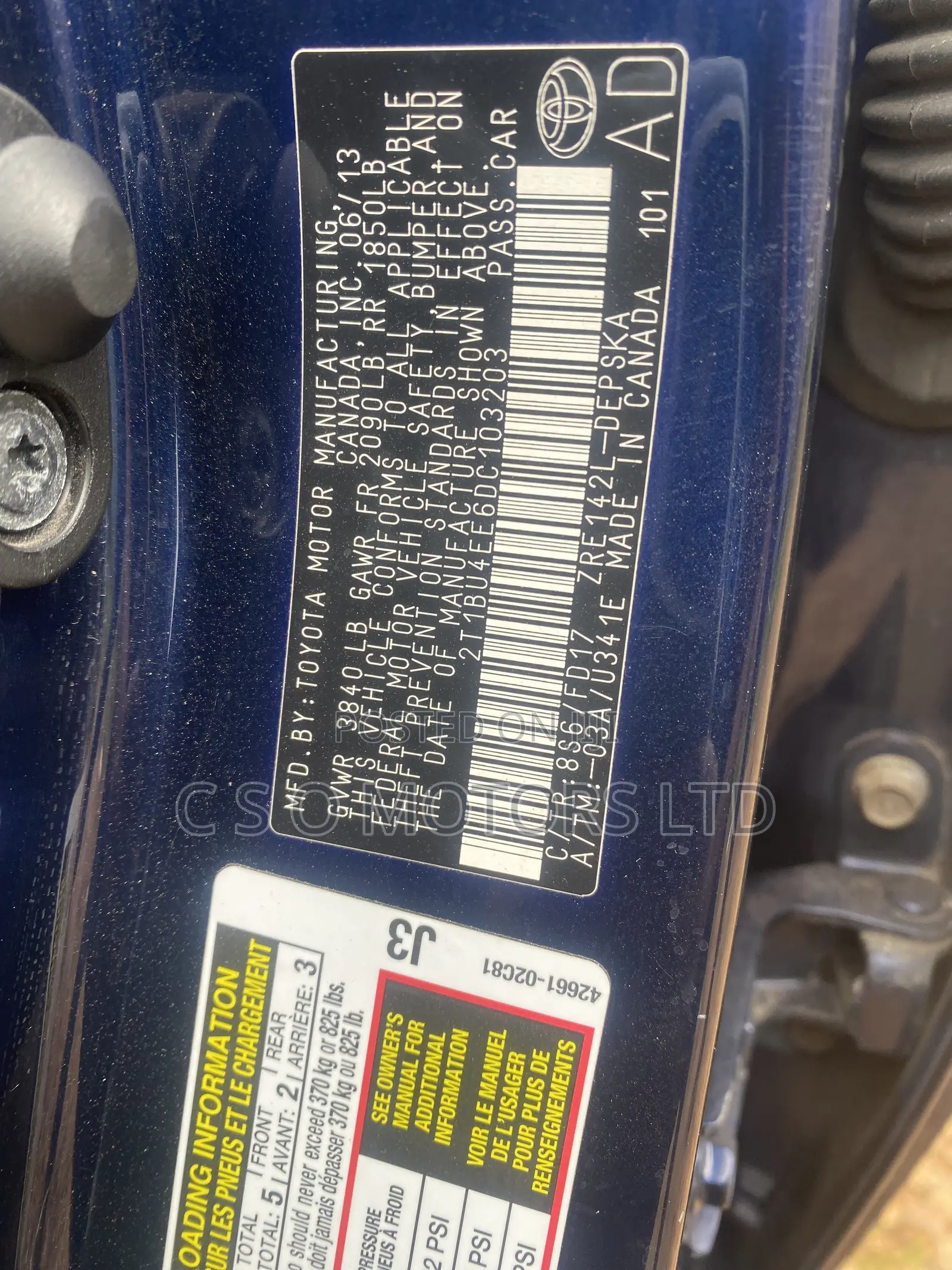 Toyota Corolla S 4dr Sedan (1.8L 4cyl 4A) 2013 Blue