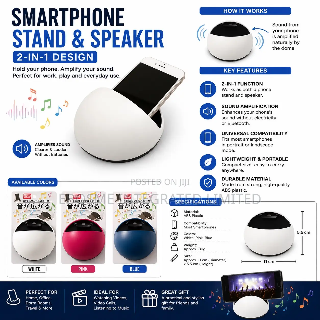 Smartphone Holder and Sound Amplifier