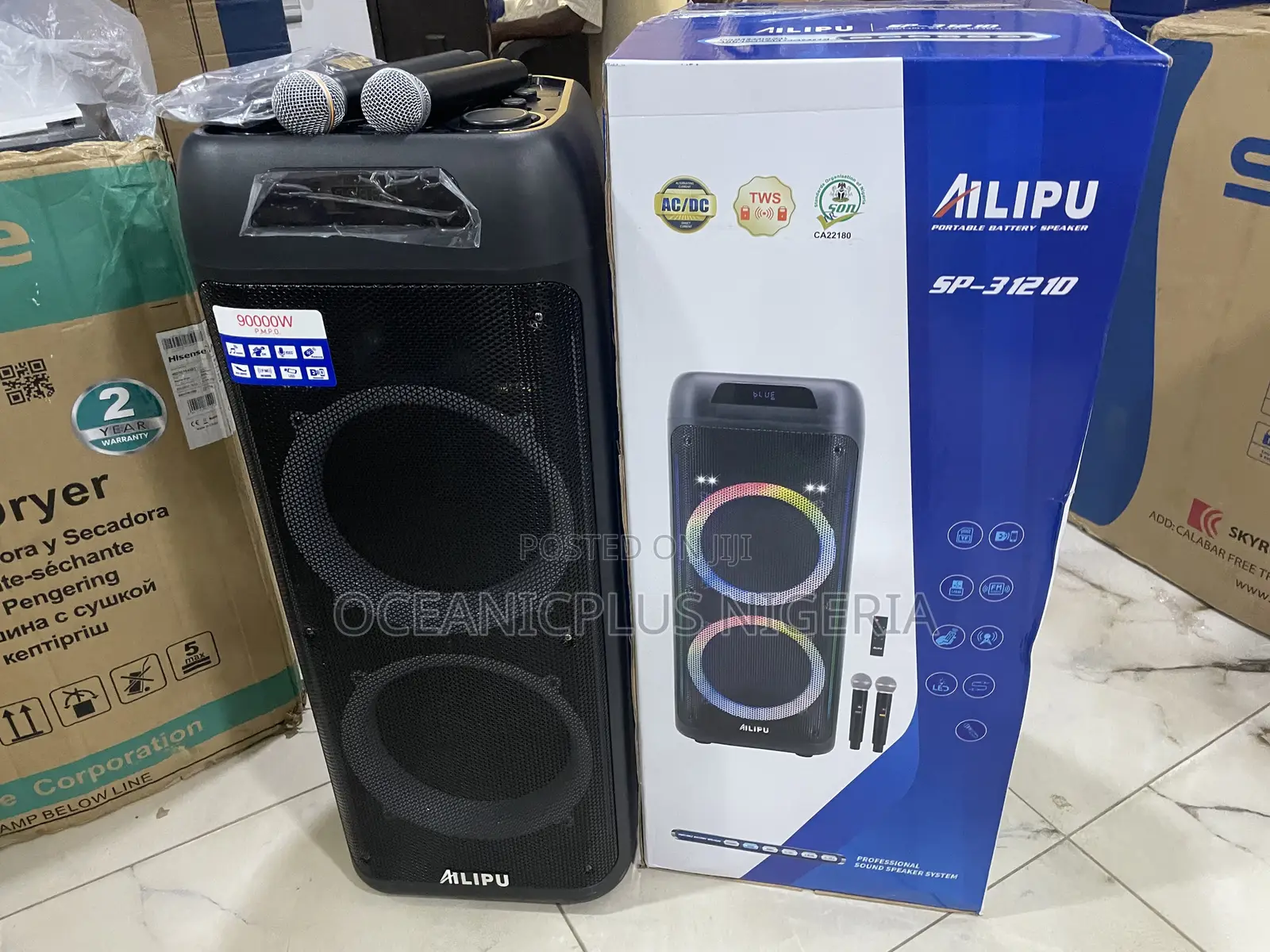 Ailipu High-Power Rechargeable Karaoke Speaker With Led Lights