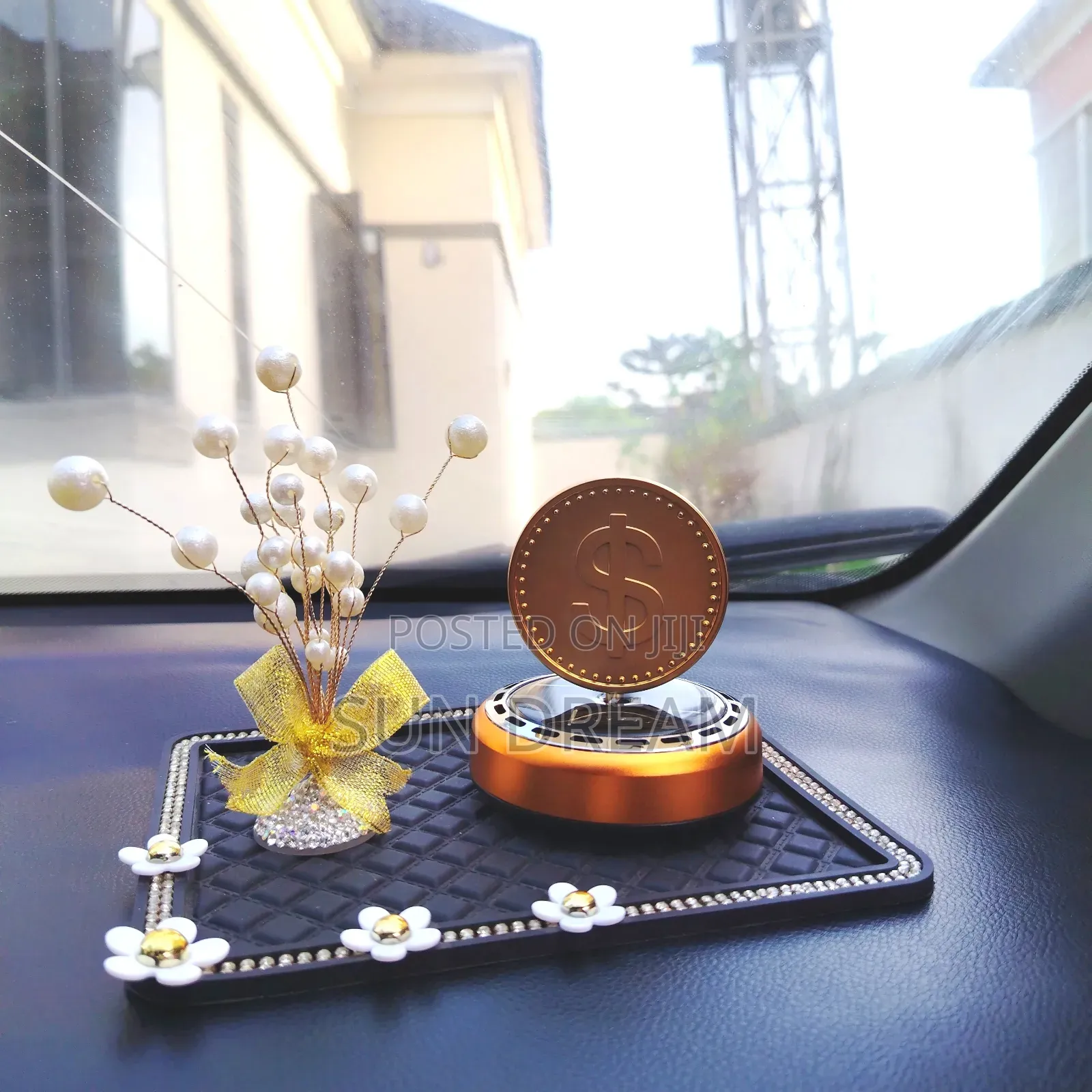 Car Ornaments Car Accessories Home Decoration Solar Dollar Coin
