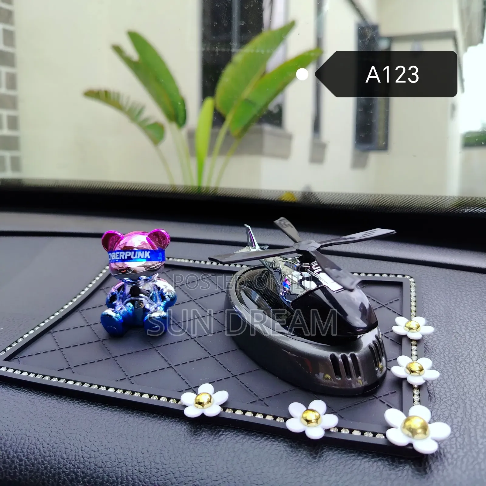 Car Ornaments Car Accessories Solar Airplane Spin When Moving