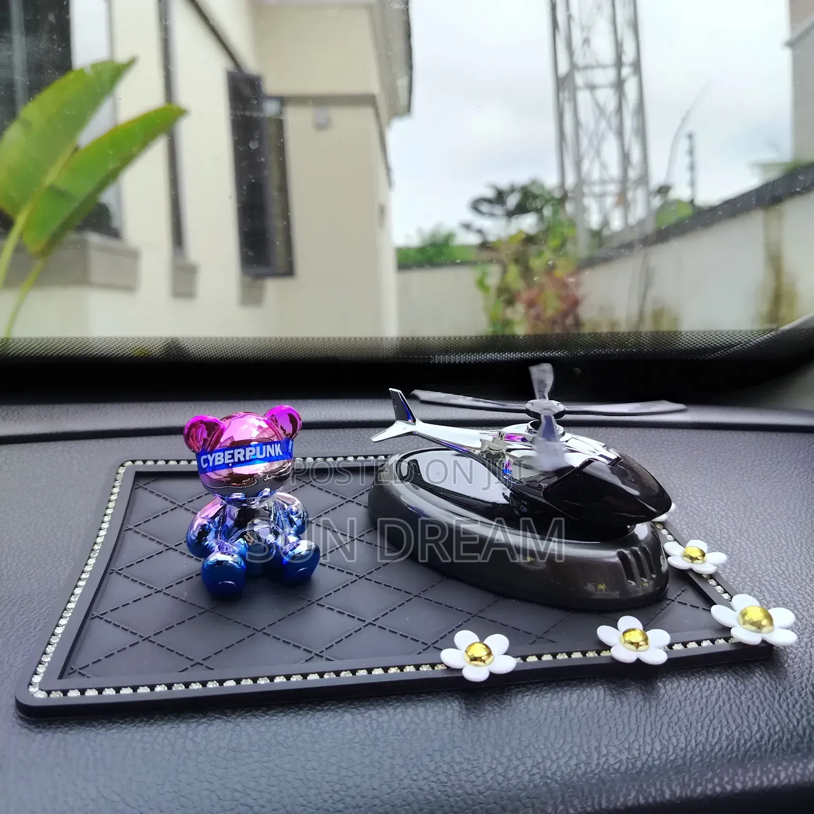 Car Ornaments Car Accessories Solar Airplane Spin When Moving