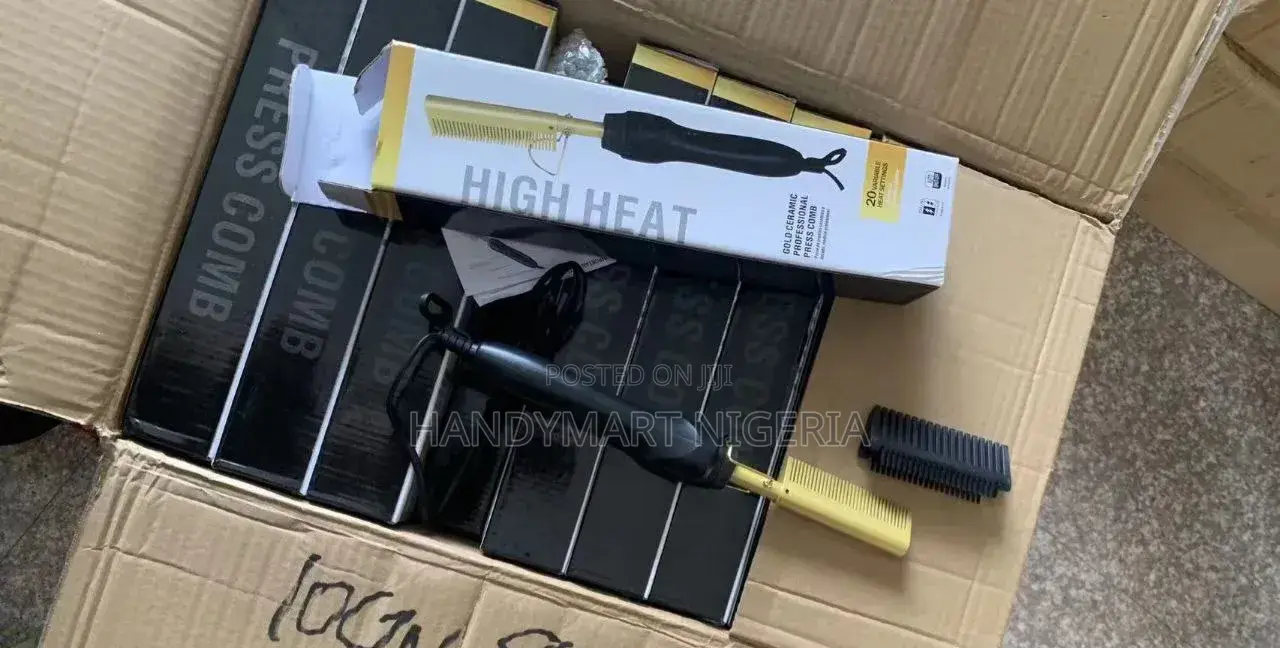 Gold Ceramic Professional Press (Hot) Comb