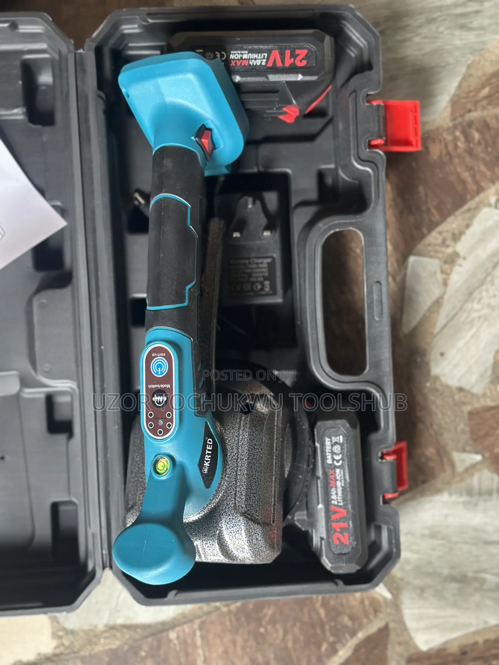 21v Cordless Electric Tile Vibrator With 2 Batteries Charger