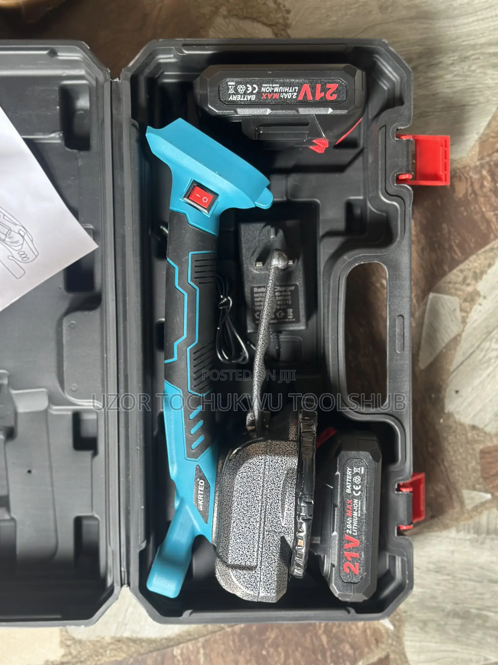 21v Cordless Electric Tile Vibrator With 2 Batteries Charger