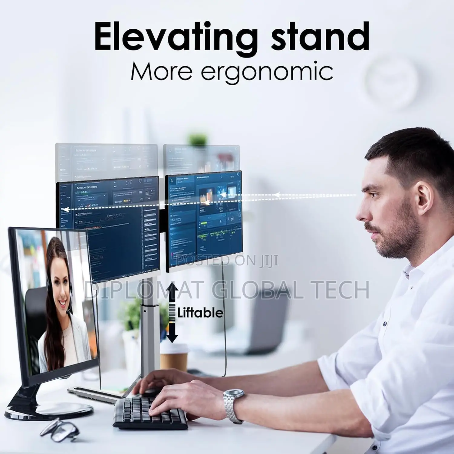 V2com Z2 Portable Triple Monitor 15.6" Inch Ips FHD Display
