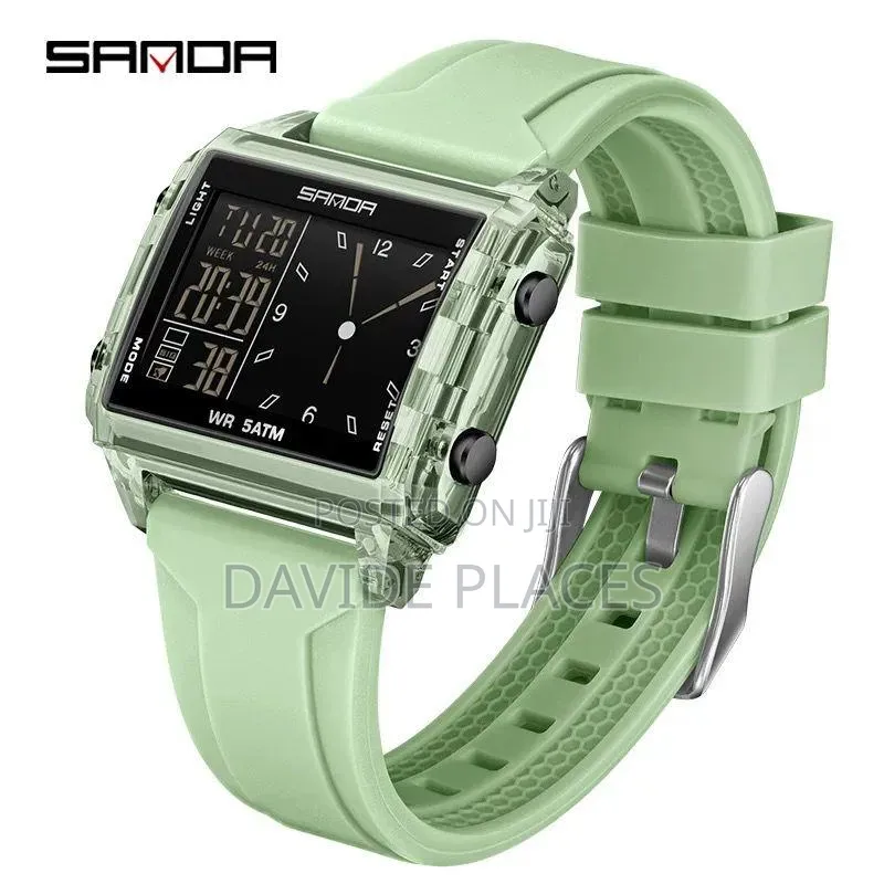 Original Sanda Dual Display Sport Unisex Rubber Wristwatch