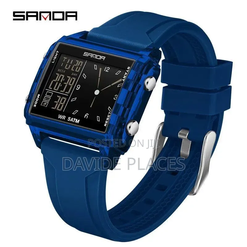 Original Sanda Dual Display Sport Unisex Rubber Wristwatch