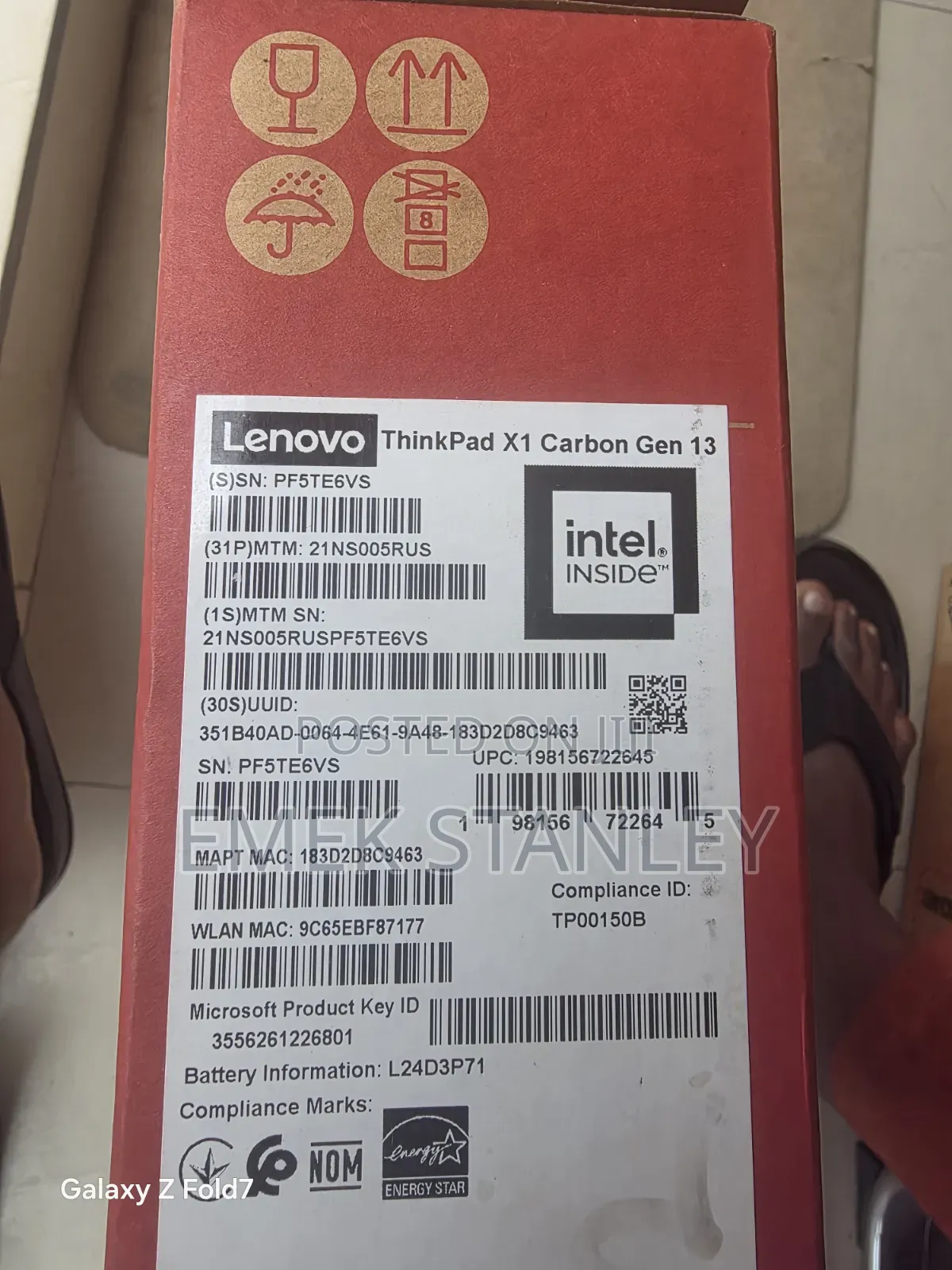 New Laptop Lenovo ThinkPad X1 Carbon 32GB Intel Core Ultra 7 SSD 1T