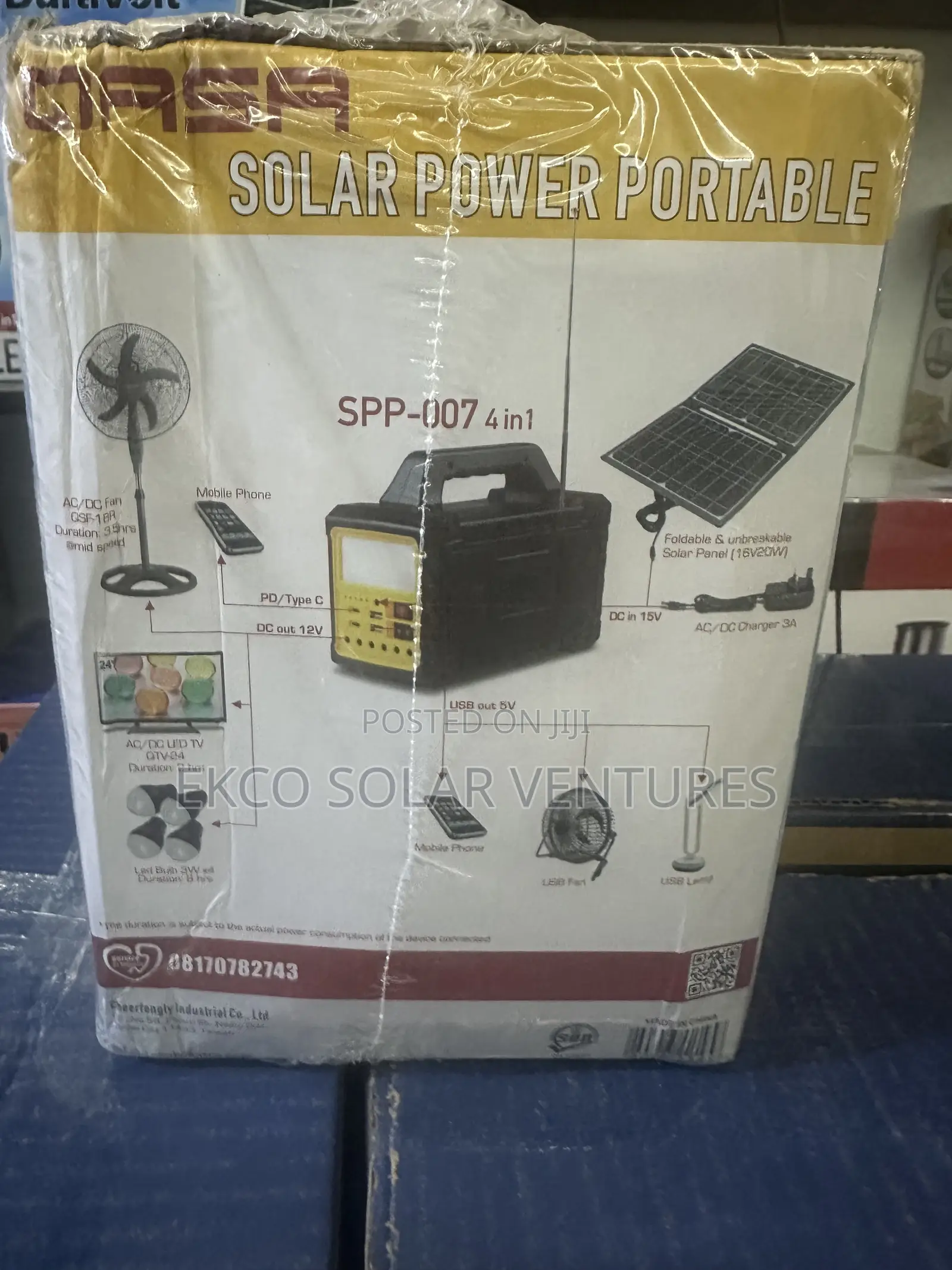Qasa Spp-007 4-in-1 Solar Power Portable Generator