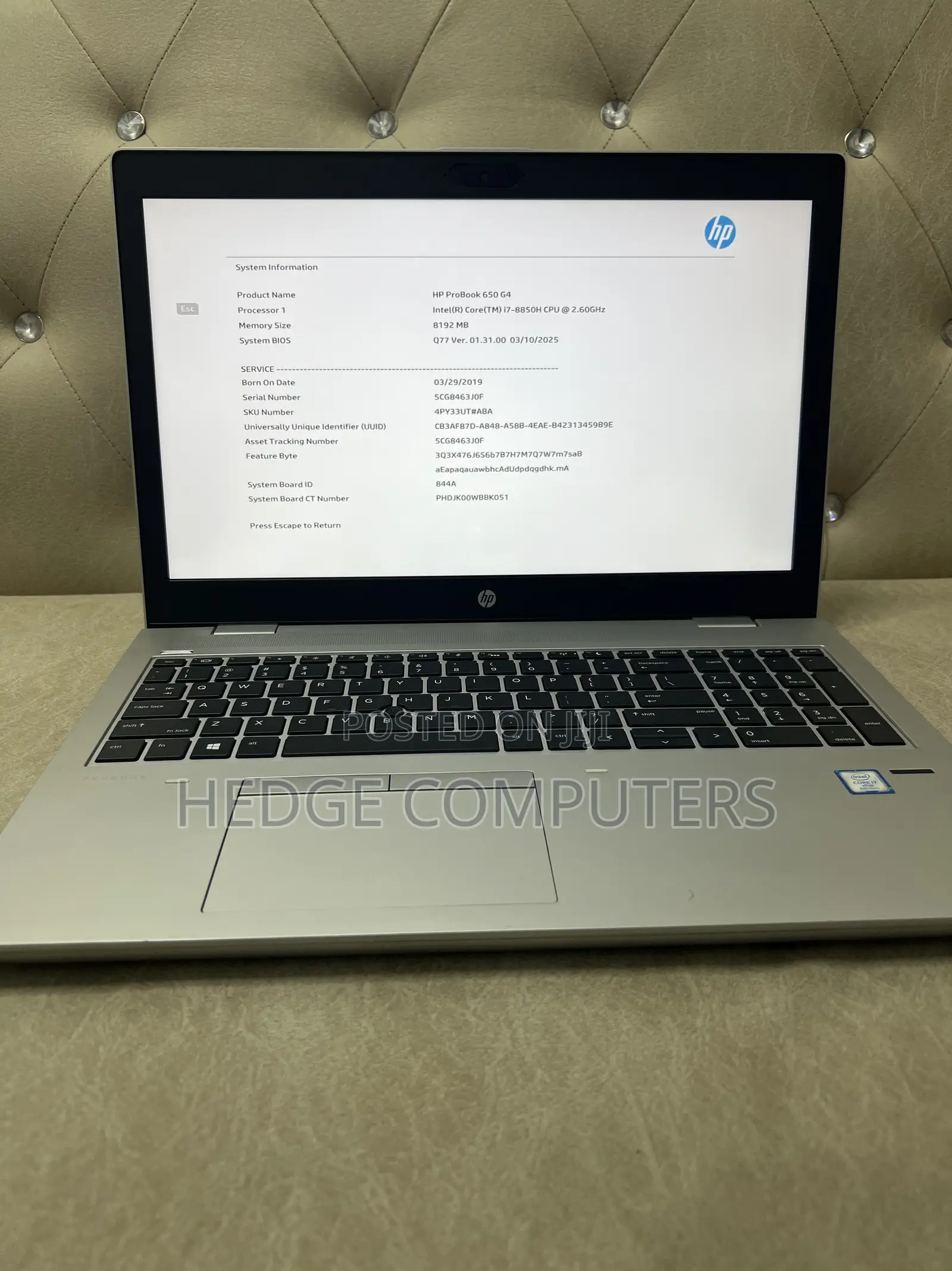 Laptop HP ProBook 650 G4 8GB Intel Core i7 SSD 256GB