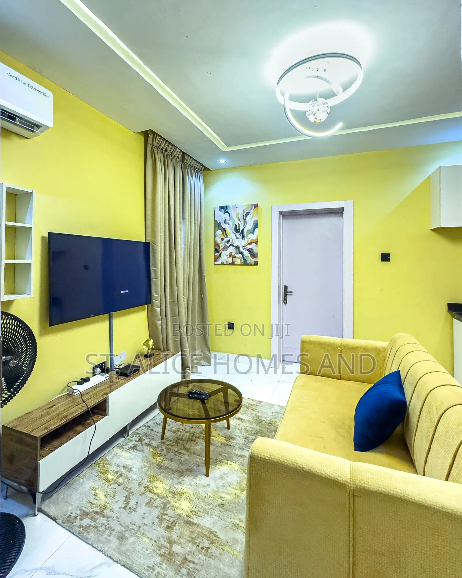 Apartment C6 Yellow Theme 1 Bedroom Apartment, Surulere, Lagos