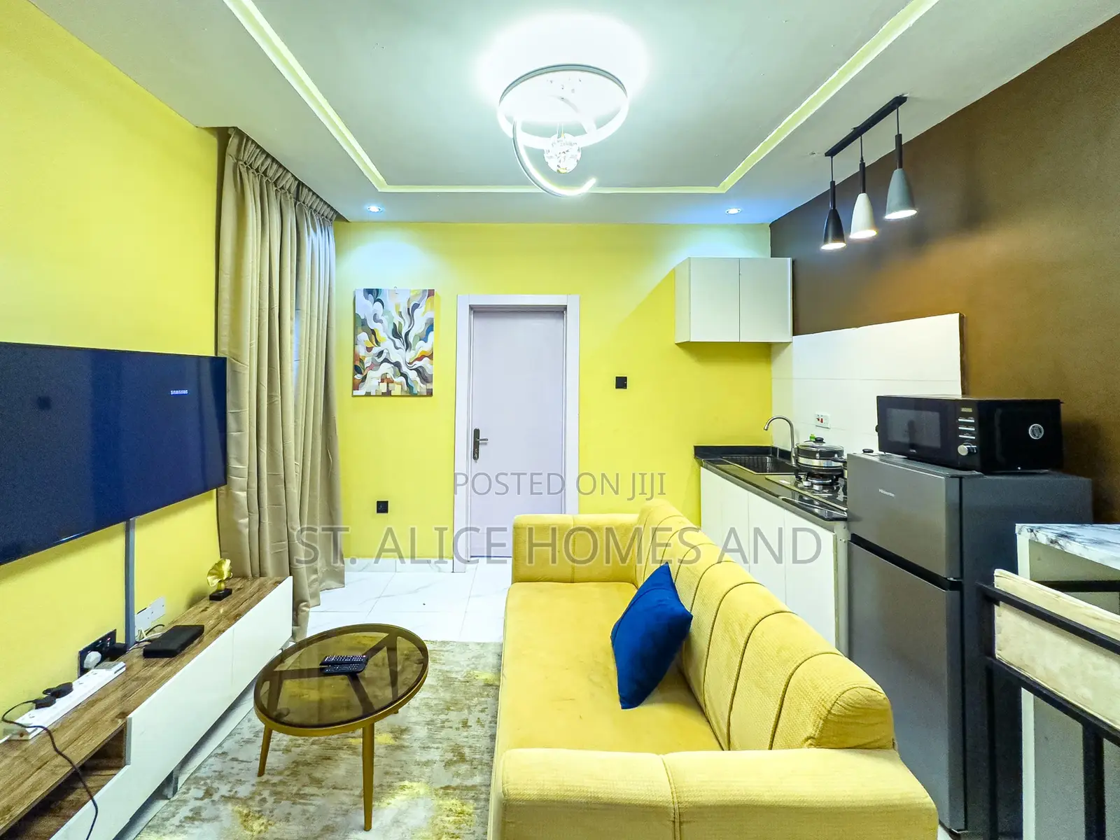 Apartment C6 Yellow Theme 1 Bedroom Apartment, Surulere, Lagos