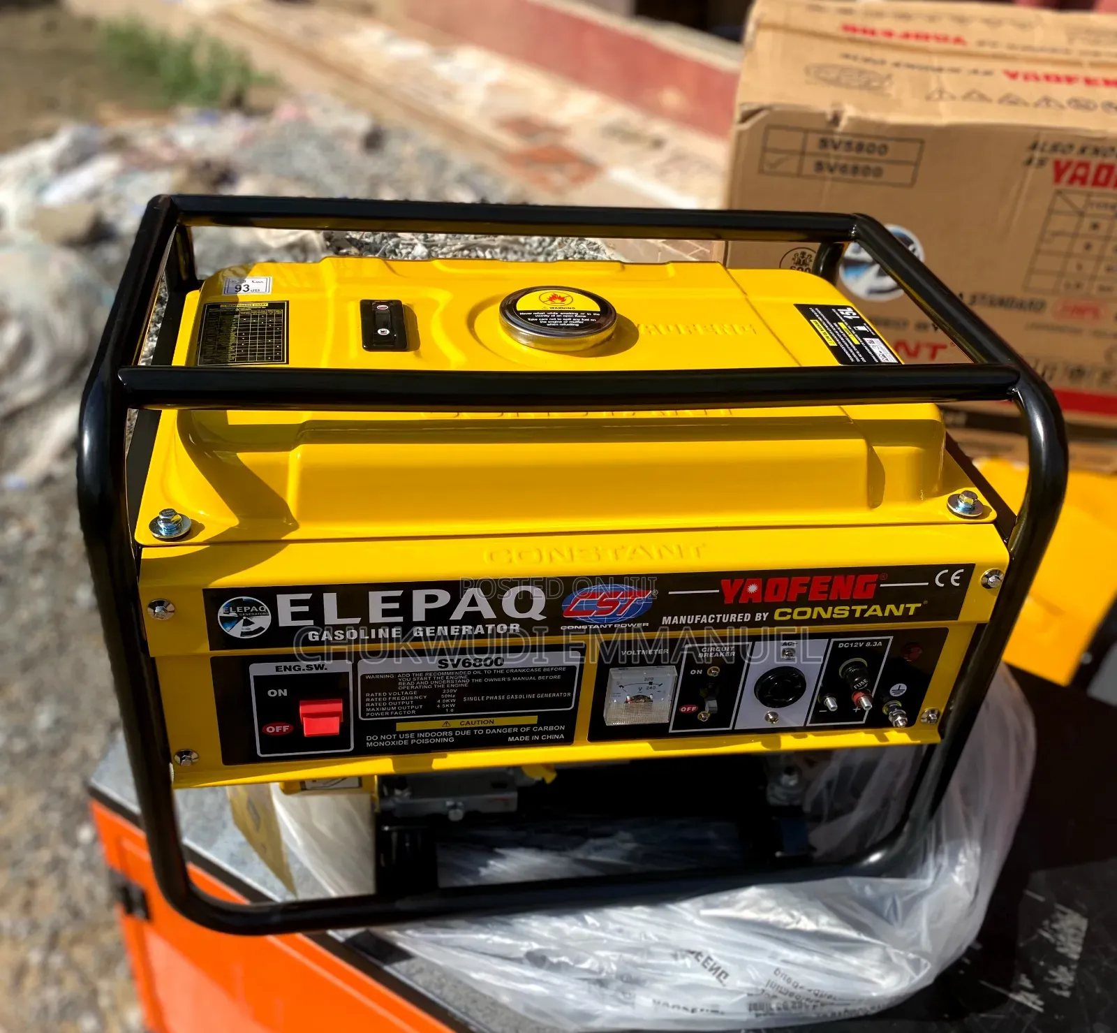 Heavy-Duty 4.5kva Elepaq Constant Generator – Low Fuel Consumption