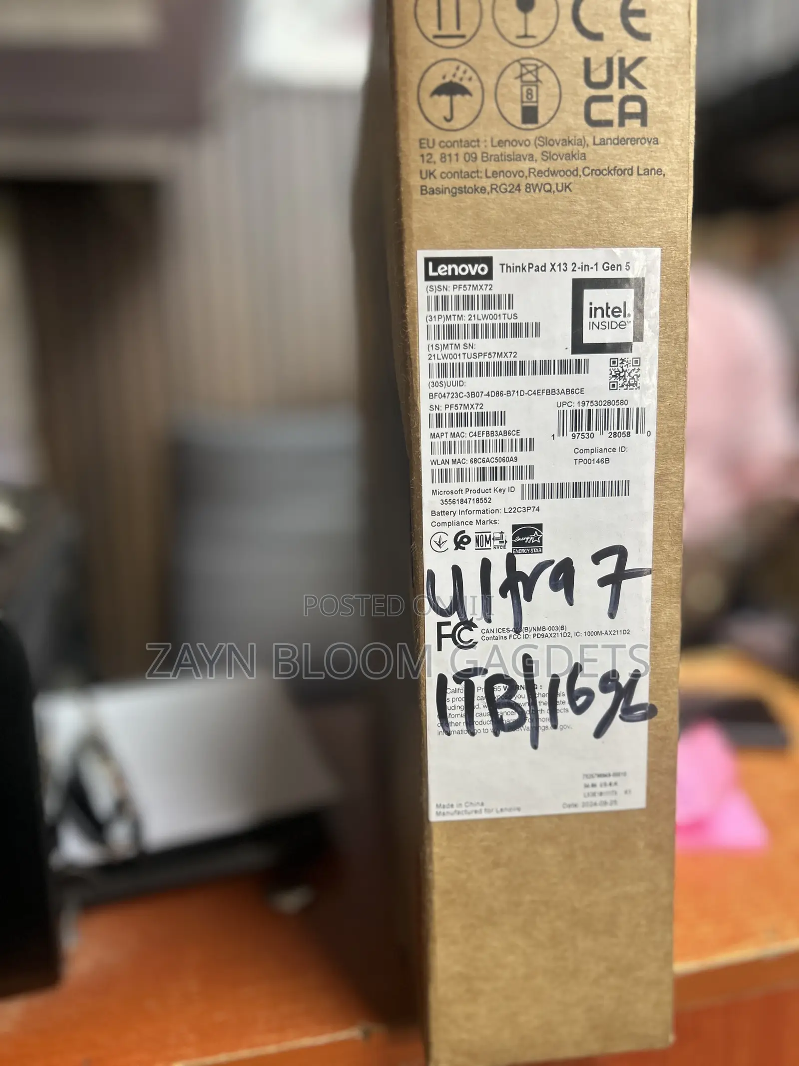 New Laptop Lenovo ThinkPad X130e 16GB Intel Core Ultra 7 SSD 1T
