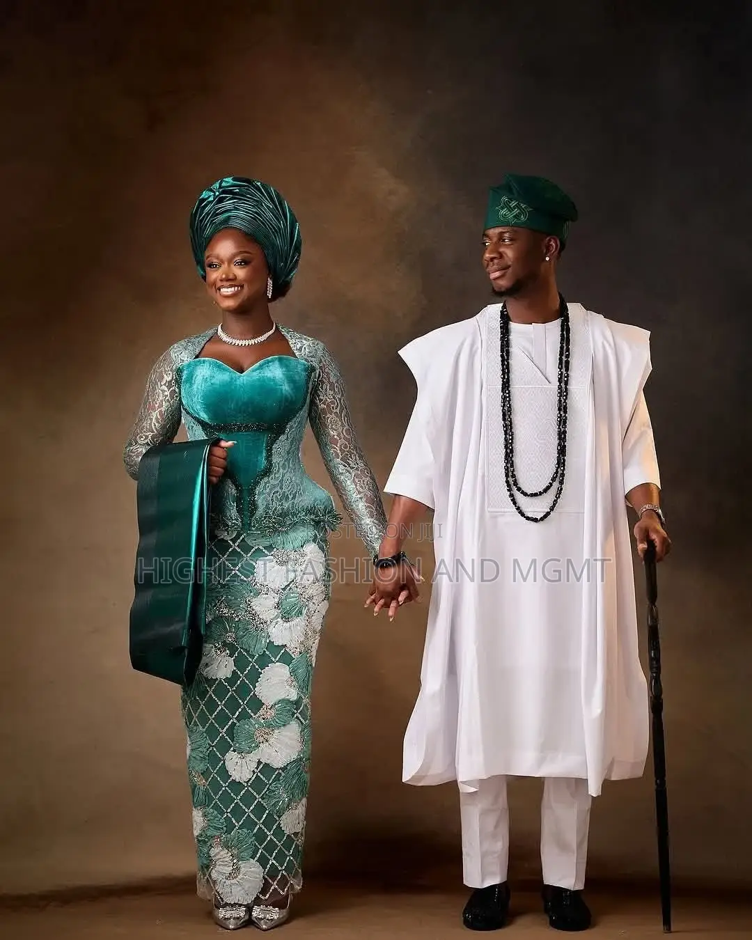 Luxury Arewa Bridal Lace Corset Dress Long Veil