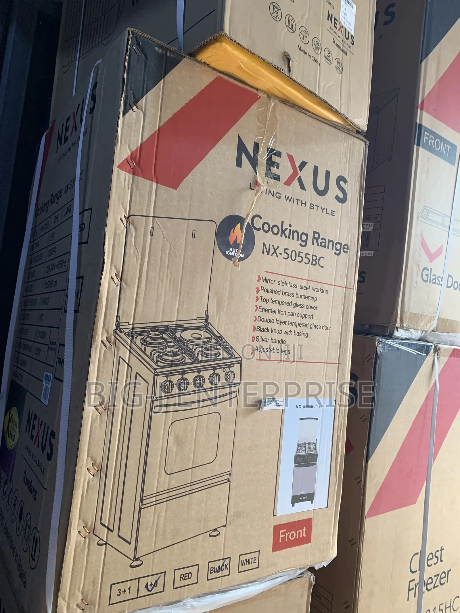 Nexus 50 X 50 Standing Gos Cooker (4 + 0) Auto Ignition