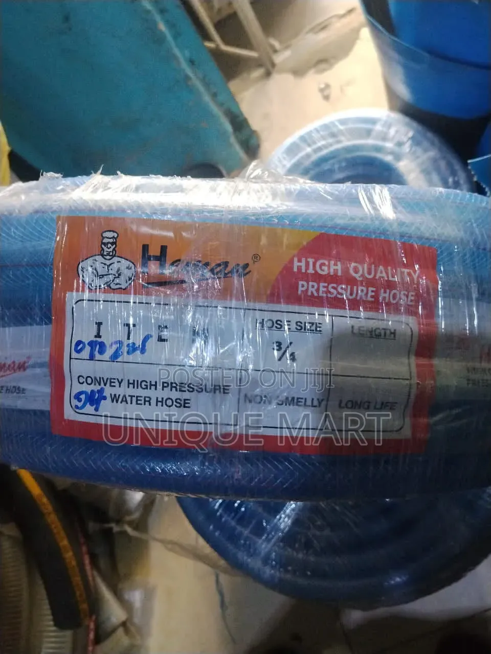 3/4 PVC Herman High Pressure Water Hose. 50 Meters in a Bundle