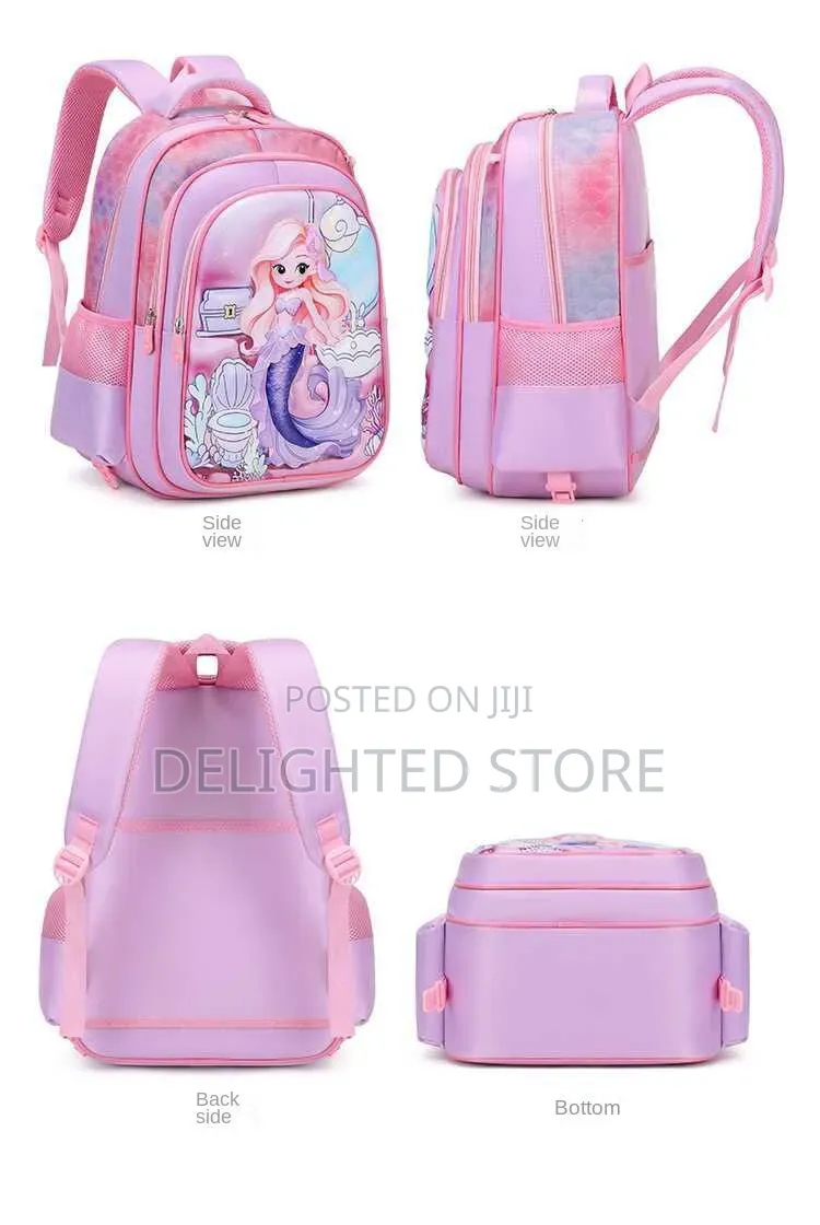 New 3d Leather Fabric High Quality School Bag With Trolley