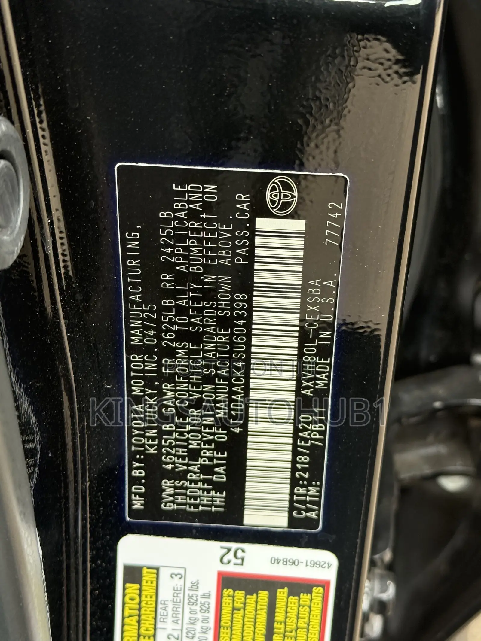 New Toyota Camry SE 2025 Black